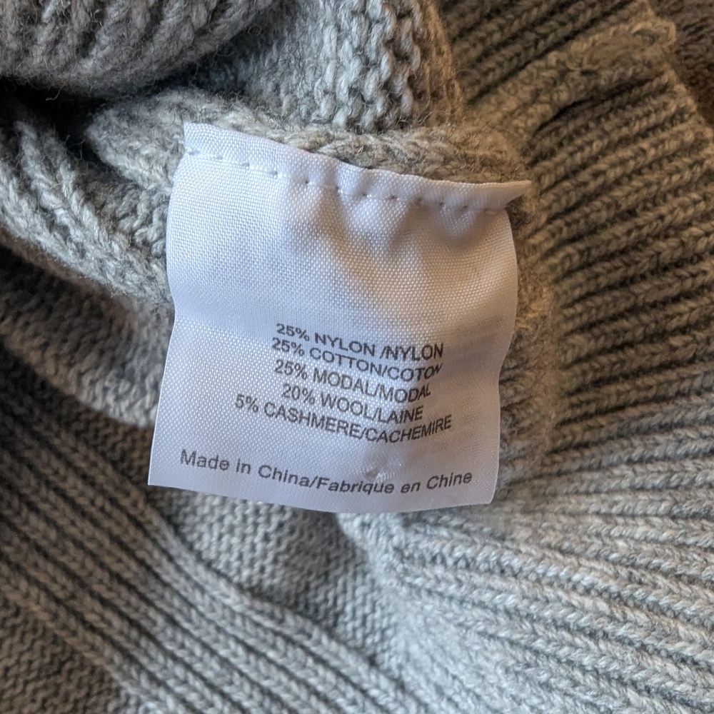 Tory Burch Light Gray Sweater with Beaded Details - Picture 5 of 6